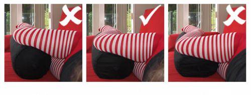 وضعیت پا با قرار دادن بالشت بین پاها