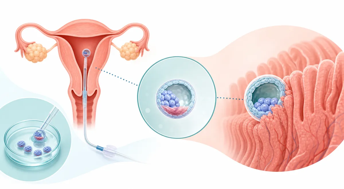 مراحل انتقال جنین و لانه گزینی در درمان IVF
