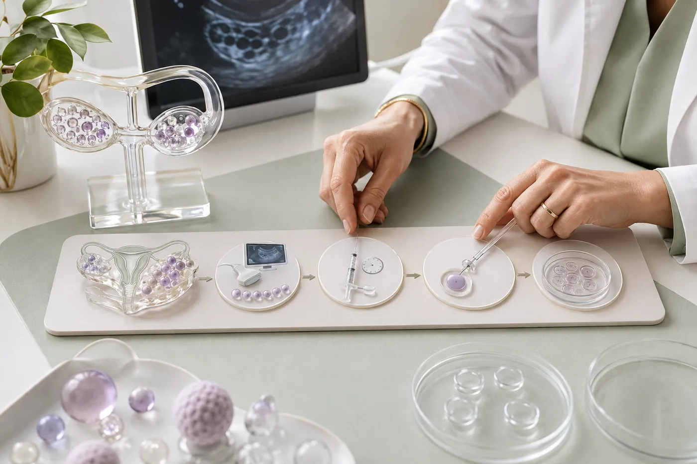 مراحل پانکچر تخمک در IVF از پایش فولیکول تا آماده‌سازی تخمک در آزمایشگاه