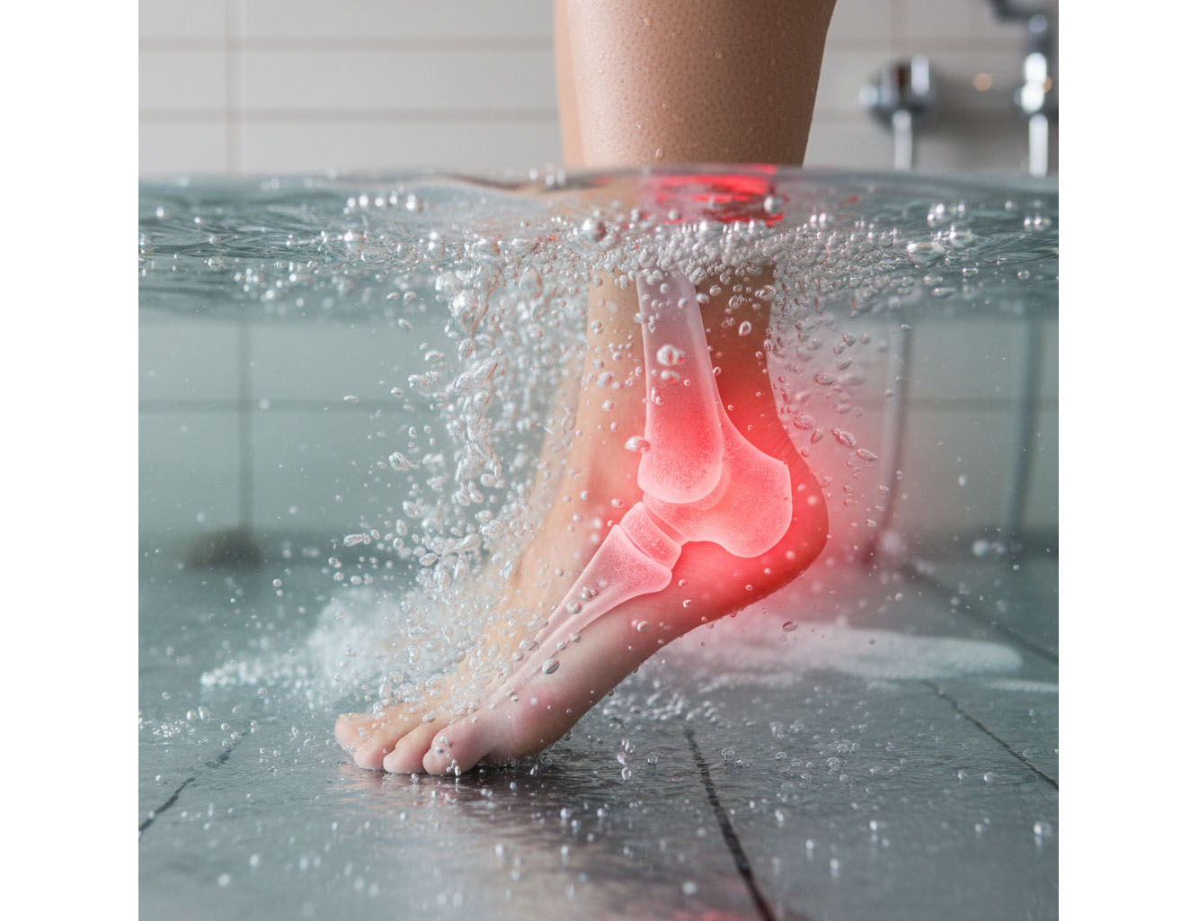 تأثیر آب‌درمانی بر کاهش التهاب و درد در خار پاشنه