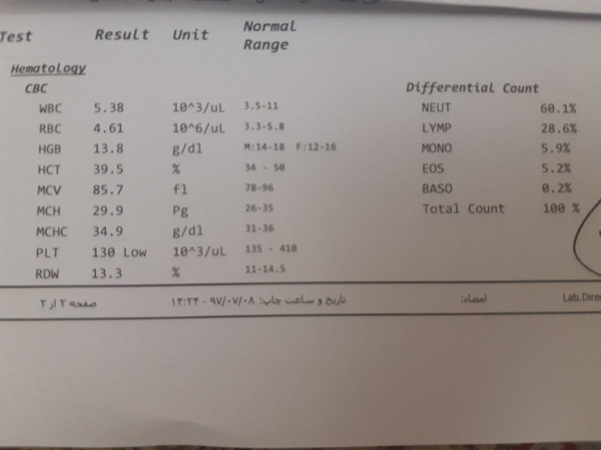تفسیر آزمایش خون قبل سقط تفسیر آزمایش خون قبل سقط