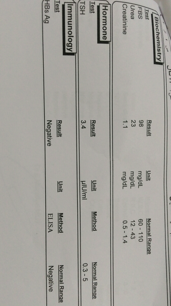 بررسی جواب آزمایش بارداری