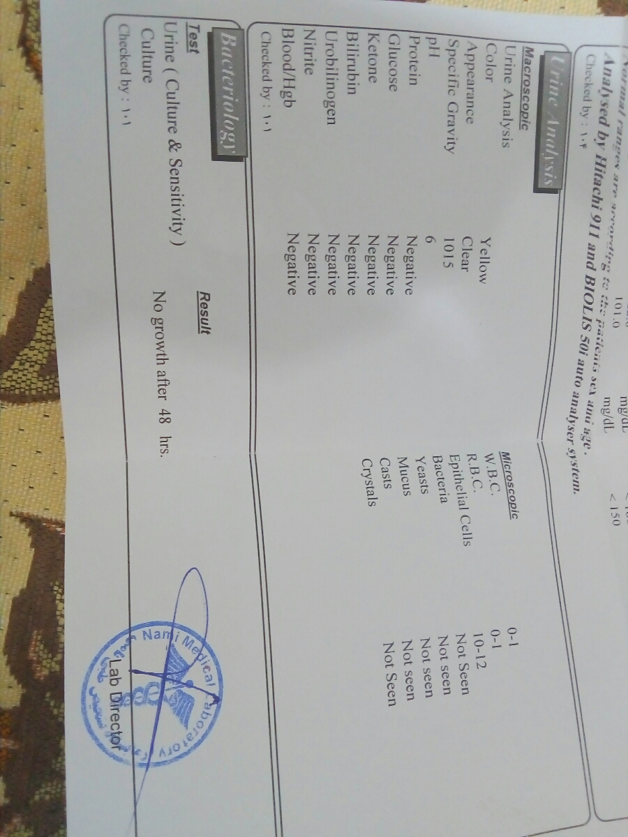 تفسیر ازمایش روتین بارداری