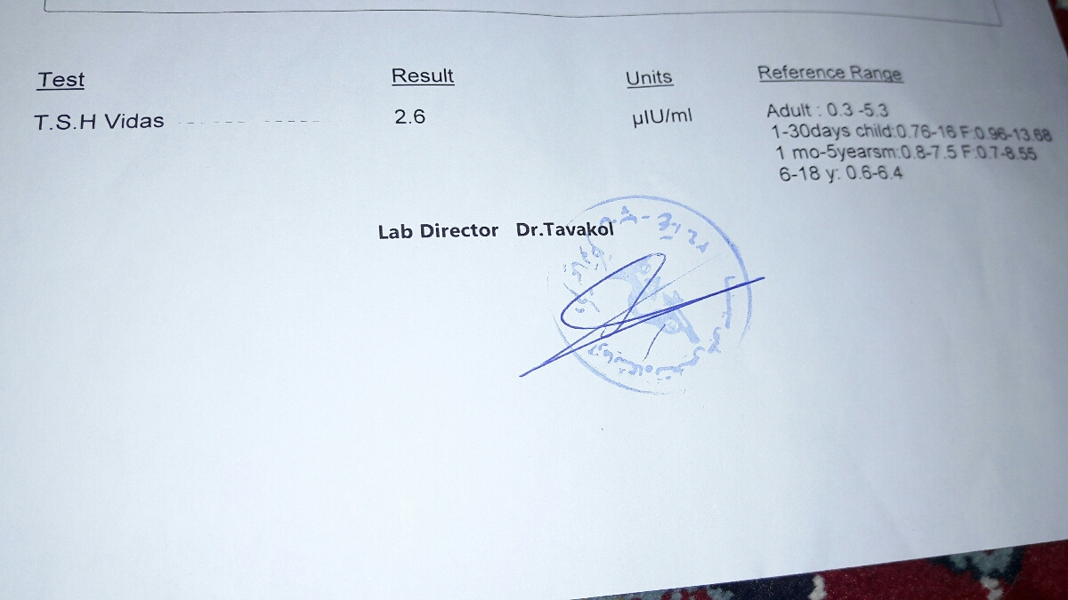 تفسیر آزمایش cbc و tsh