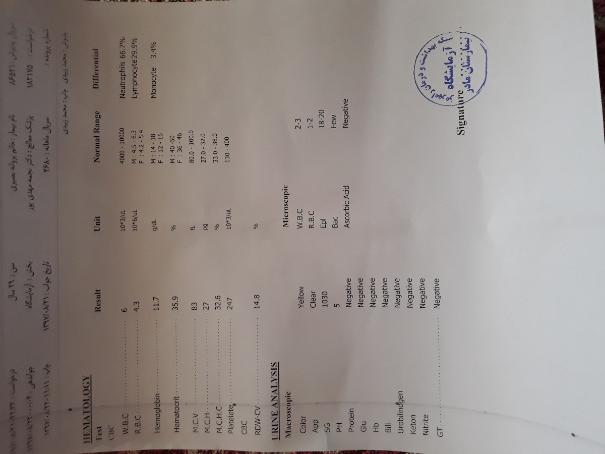 خواستم آزمایش تفسیر کنید