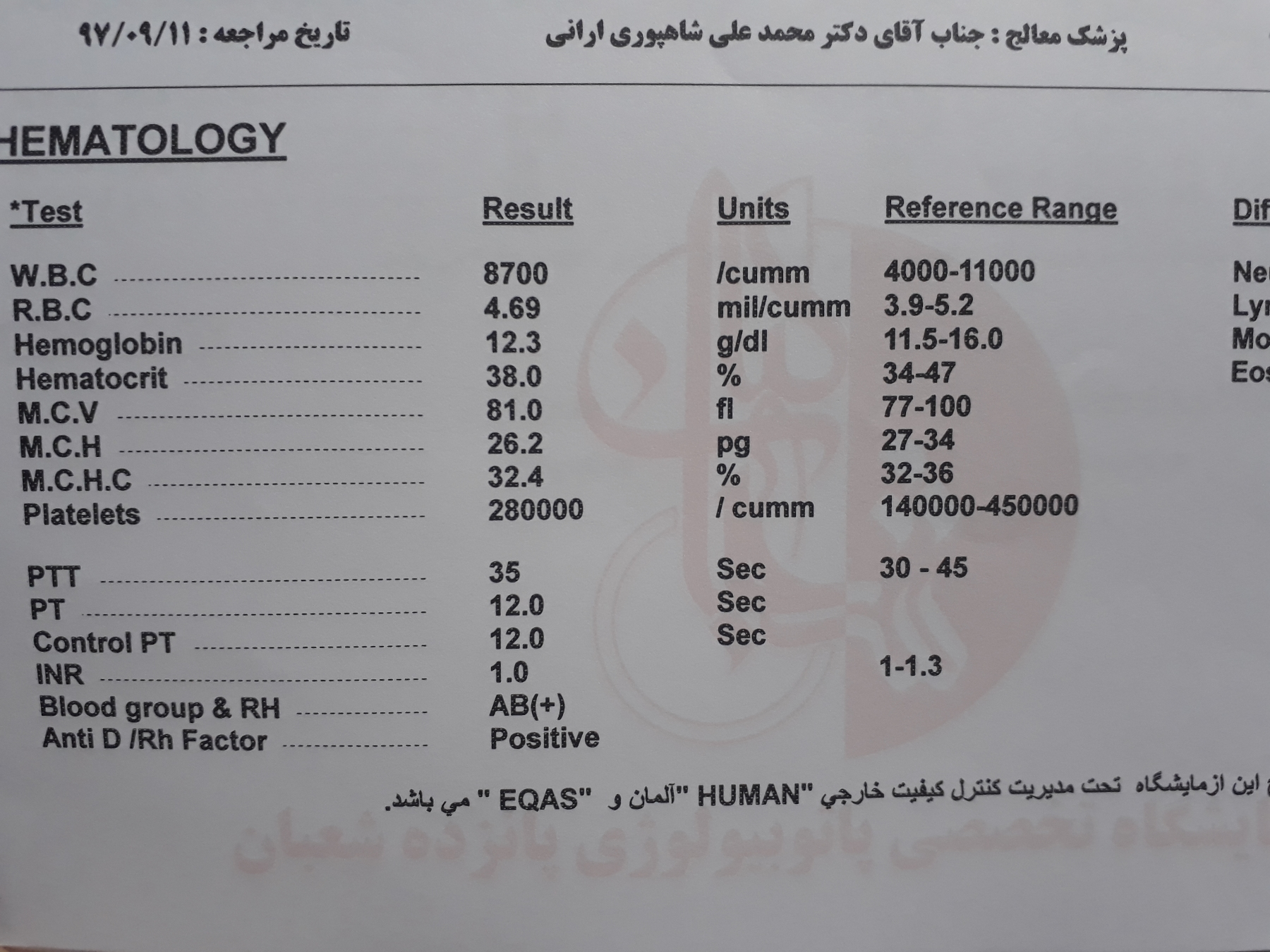 تفسیر آزمایش قبل از بارداری