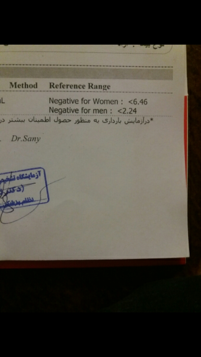 مثبت بودن بی بی چک ولی آز دادم نگفتن منفیه یا مثبت عدد تیتر بتام کمه