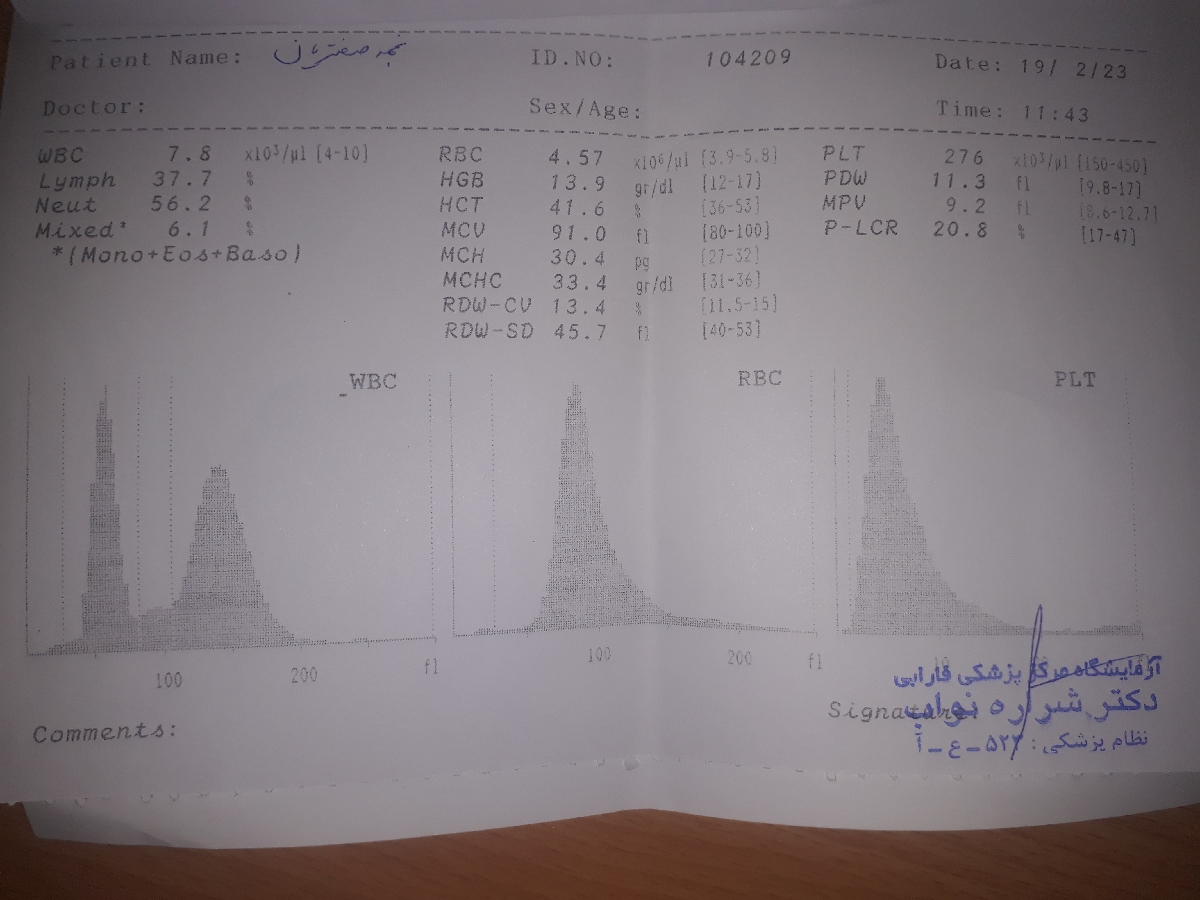 تفسیر آزمایش خون هورمونی