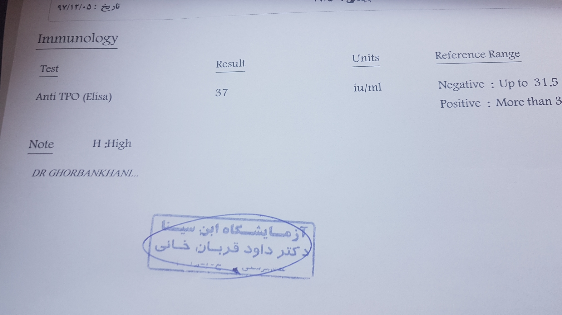 تفسیر آزمایش تیرویید در هفته ۴ بارداری