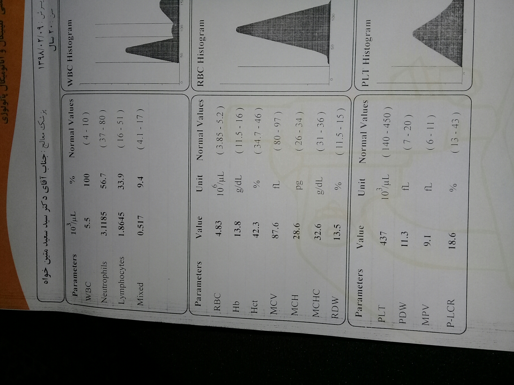 جواب ازمایش خون و مدفوع