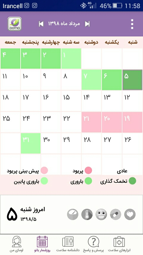 اقدام در روز تخمکگذاری