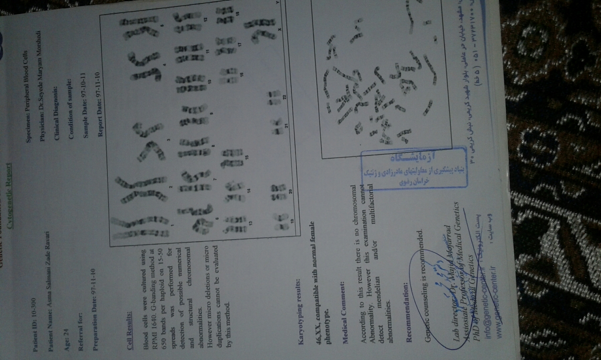 ازمایش قبل از بارداری بعد از تجربه یک سقط