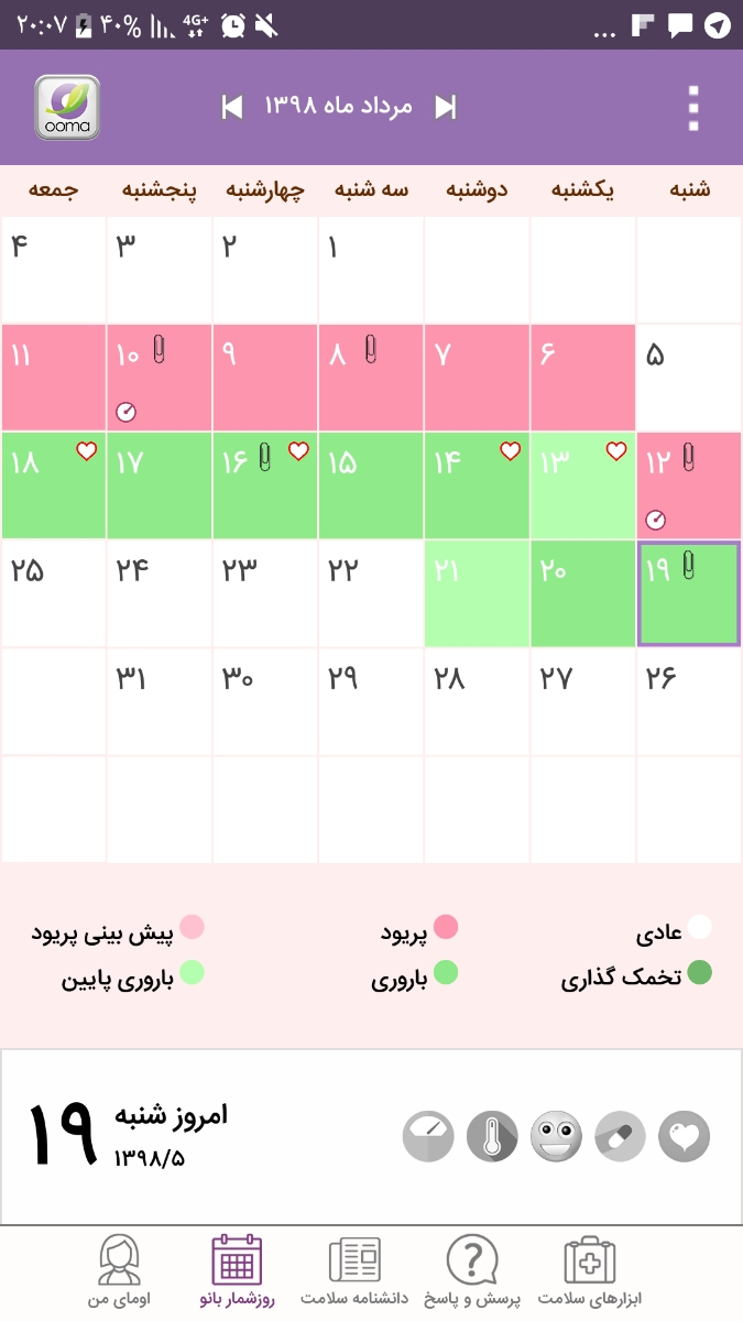 مشخص نشدن روز تخمک گذاری در اوما؟؟