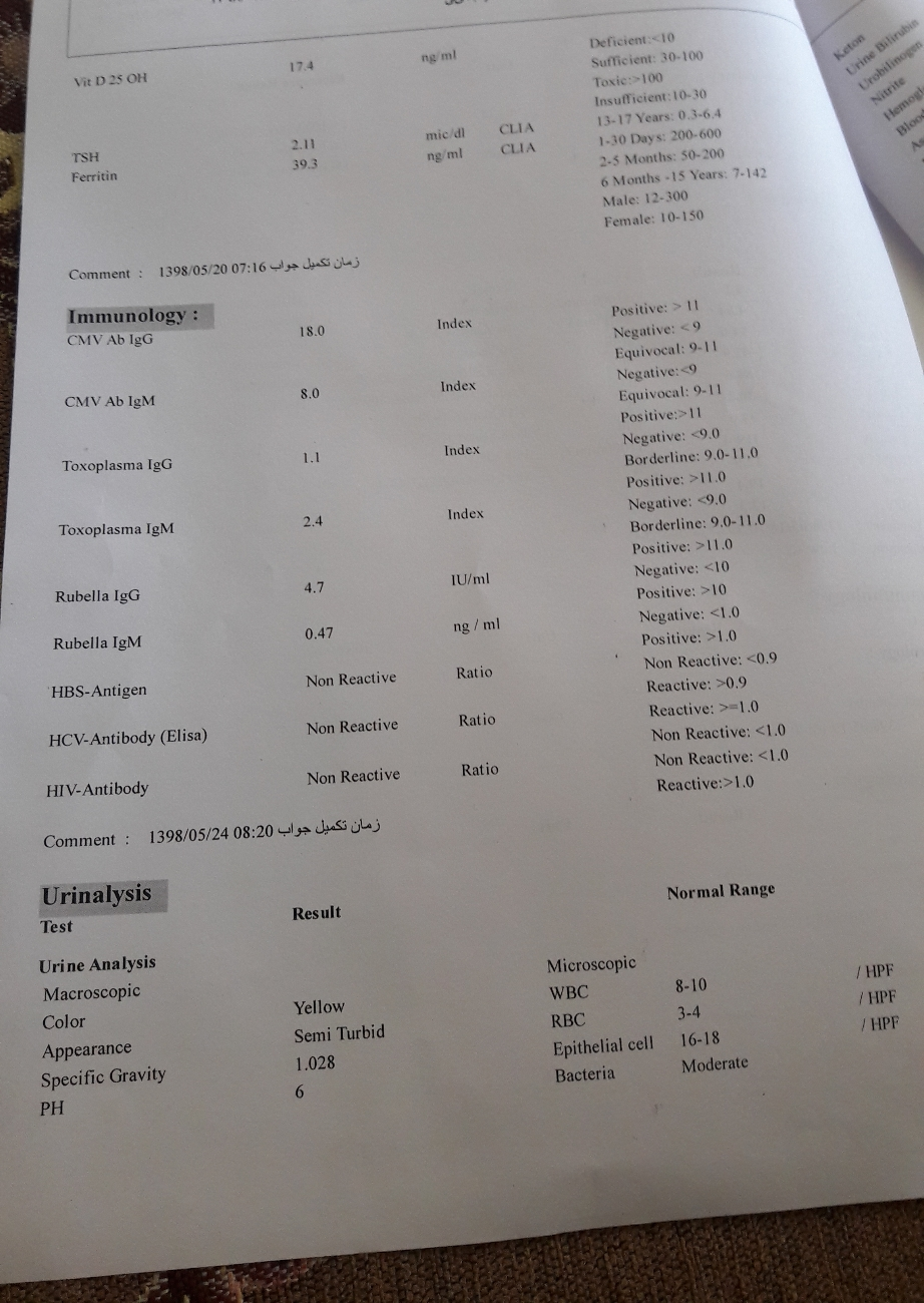 ایا نتیجه ازمایش من نگران کنندس؟