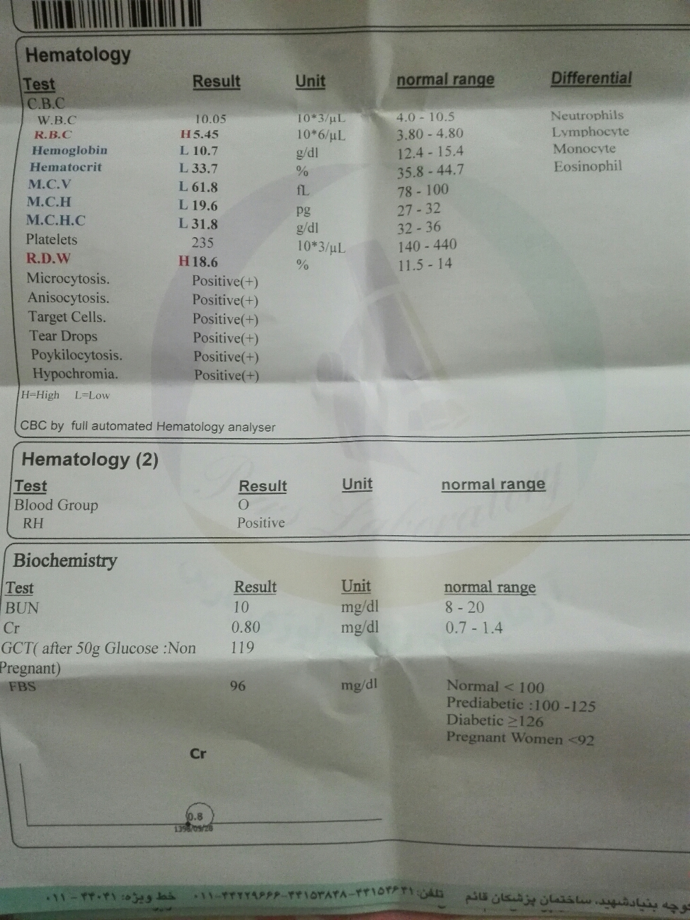 لطفا آزمایش منو تفسیر کنید لطفا آزمایش منو تفسیر کنید