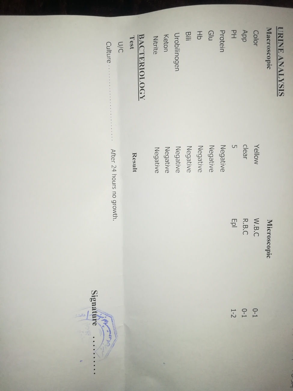 تفسیر ازمایش کشت ادرار