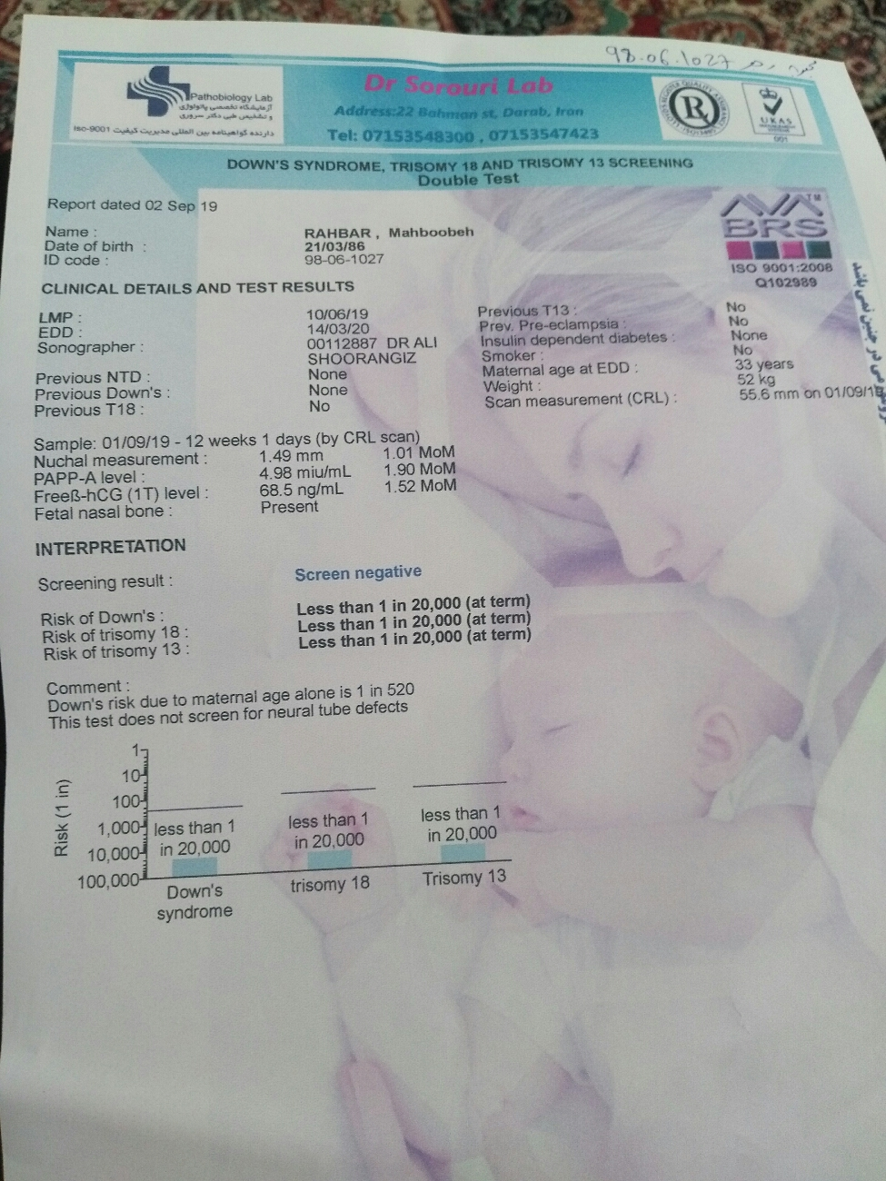 تفسیرکردن آزمایش سه ماهگی