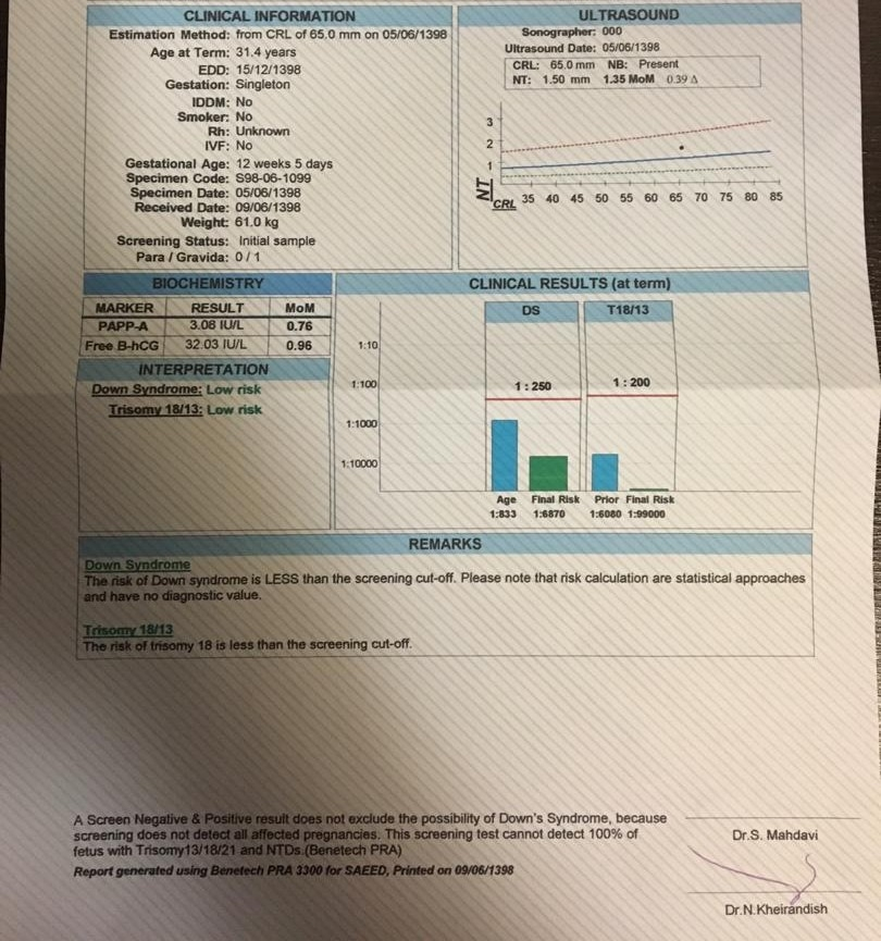 نظر در مورد غربالگری اول
