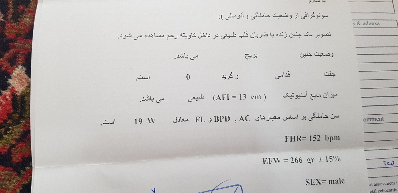 جواب سونوگرافی آنومالی و تفسیر آن ؟؟؟ جواب سونوگرافی آنومالی و تفسیر آن ؟؟؟