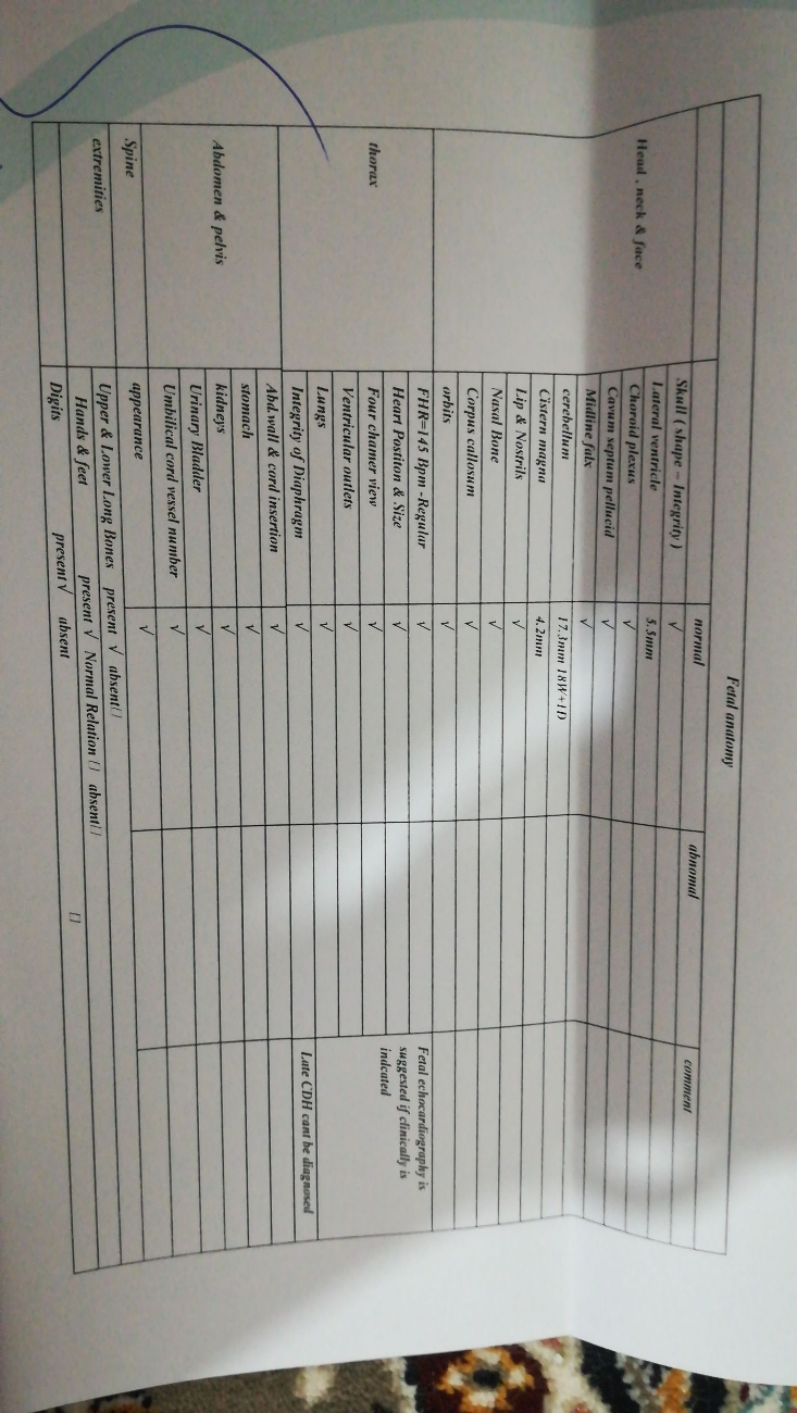 تفسیر سونوگرافی آنومالی