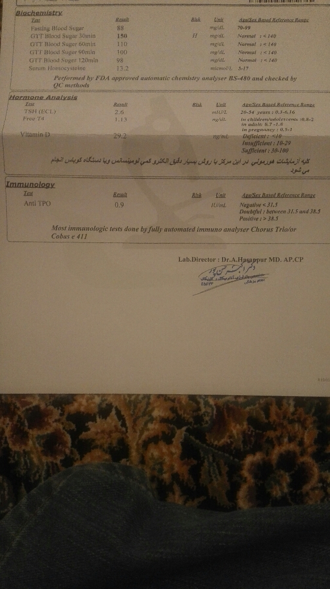 تفسیر آزمایش قند خون