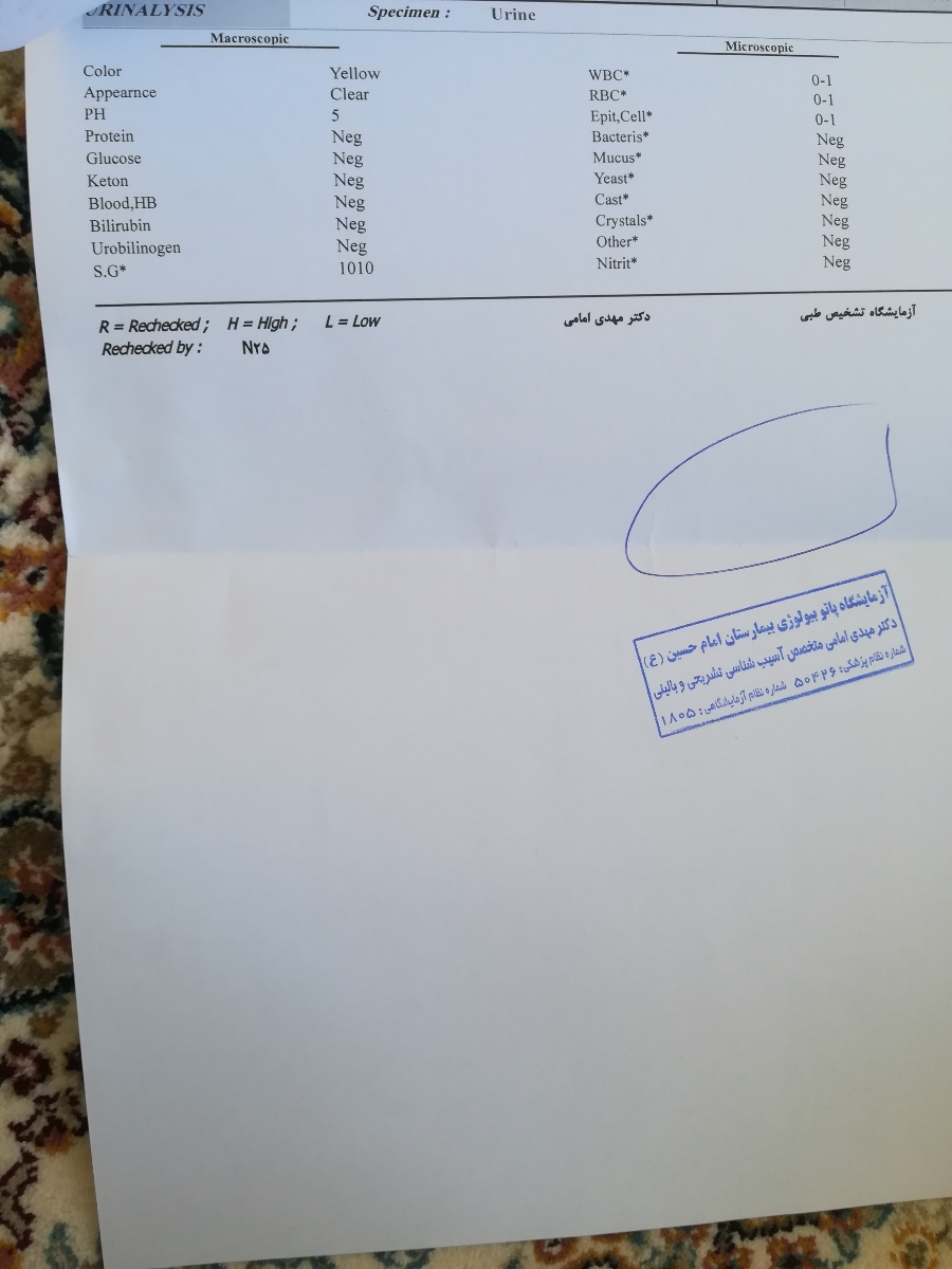 تفسیر جواب آزمایش