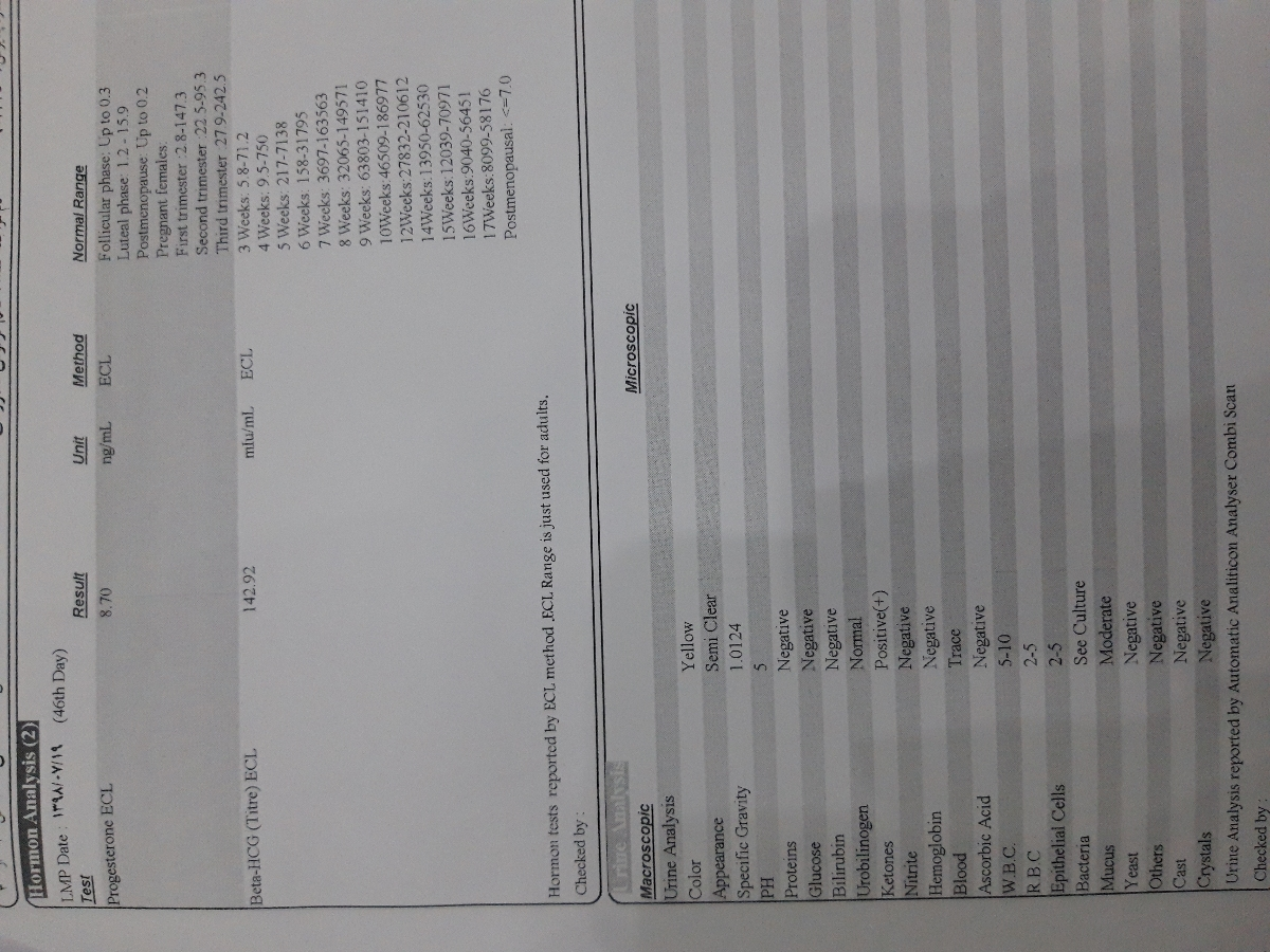 تفسیر ازمایش در بارداری خارج از رحم