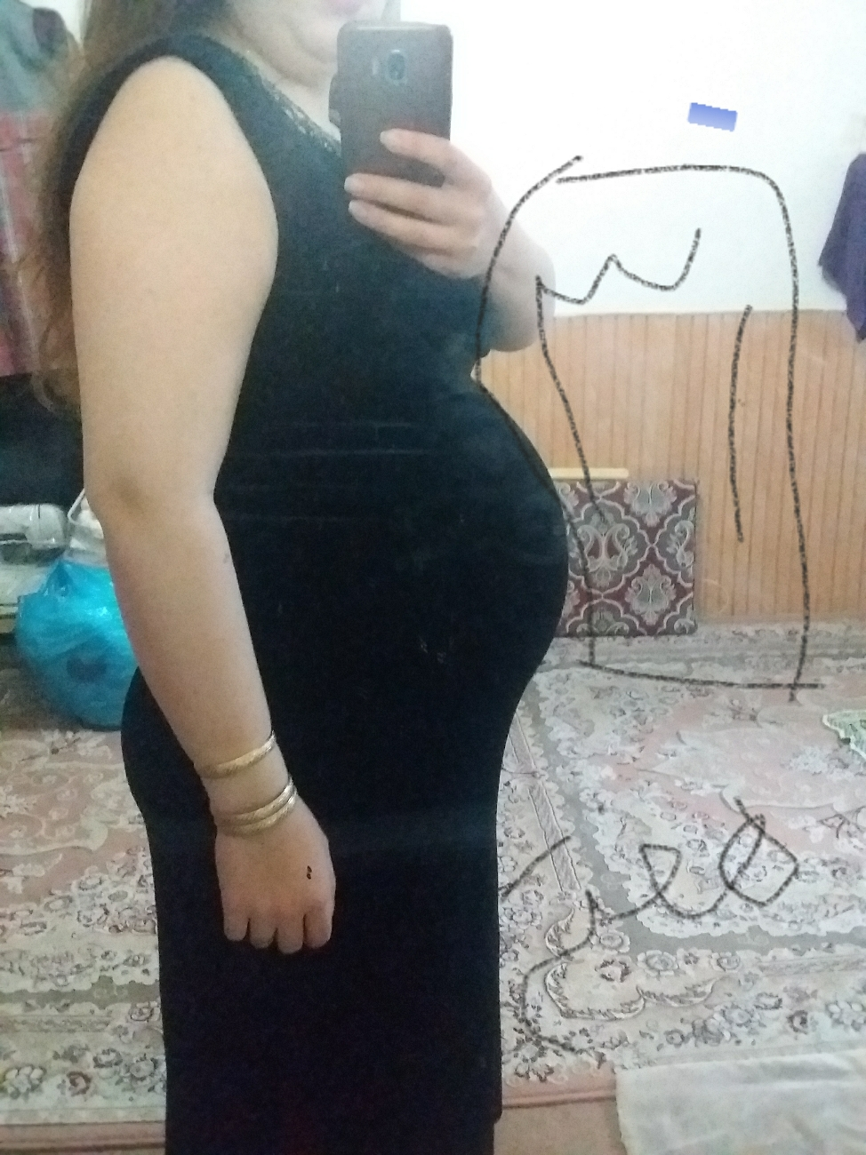 ااندازه شکم به وزن جنین و رشدش مربوطه