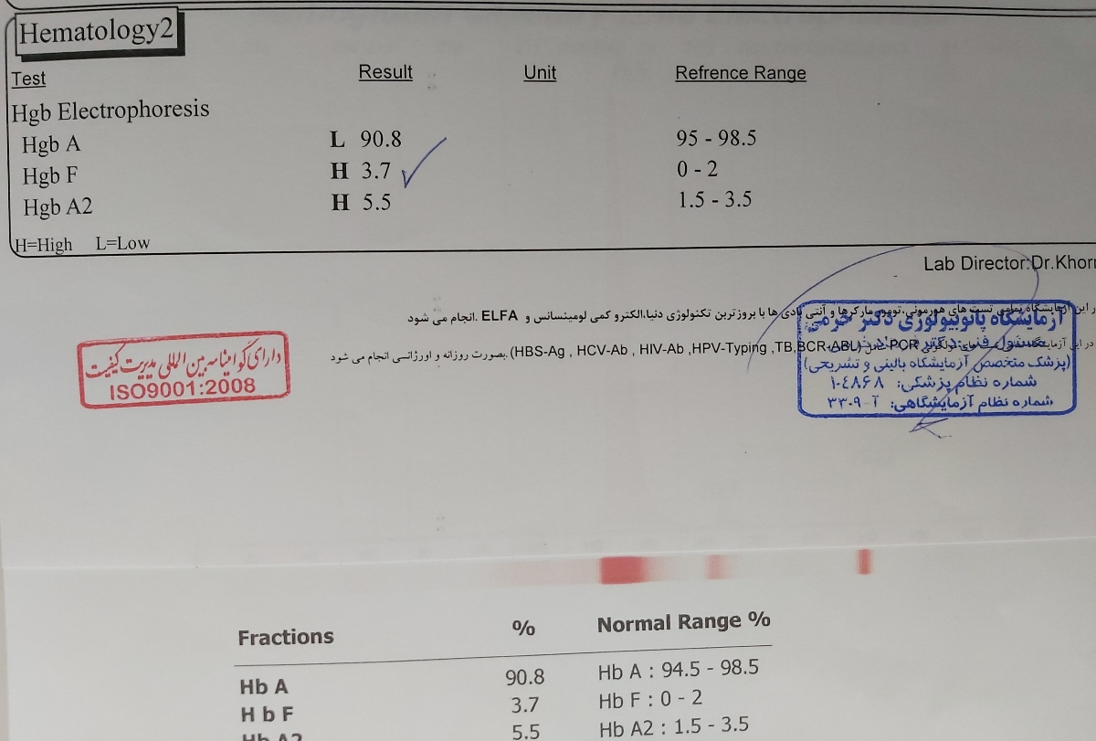 تفسیر جواب آزمایش خون