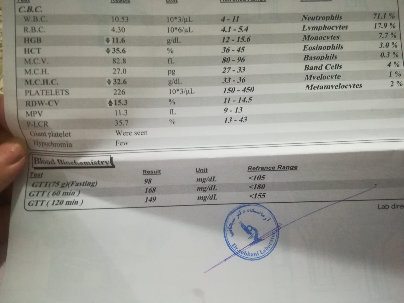 ازمایش هفت ماهگی