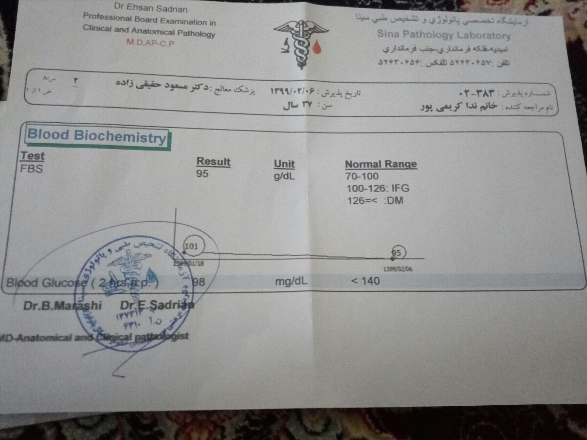 جواب آزمایش قند ۳۱هفته جواب آزمایش قند ۳۱هفته
