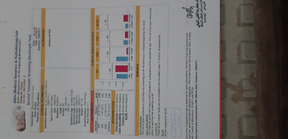 خانوما لطفا بیایین ازمایش منو ببینین دکتر اوما گفته باید ازمایش سل فری انجام بدم