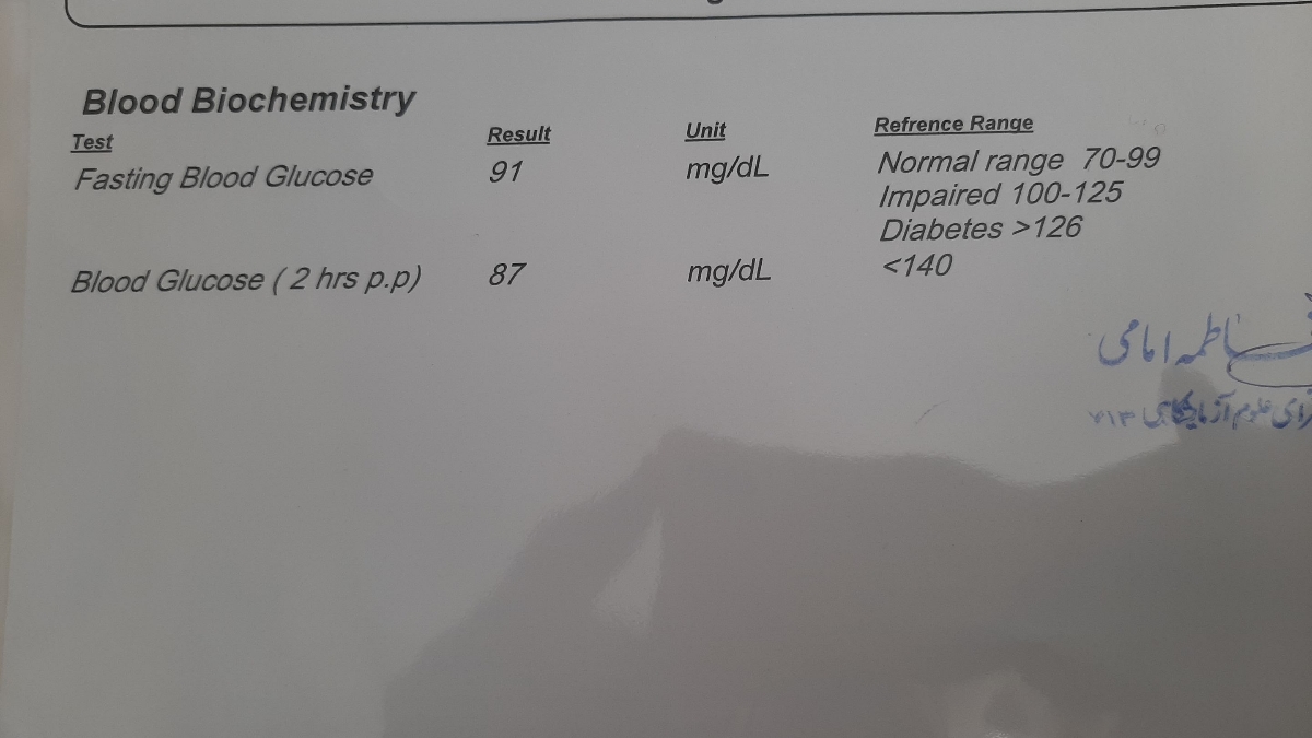 ازمایش قند خونم میشه ج بدین ممنون