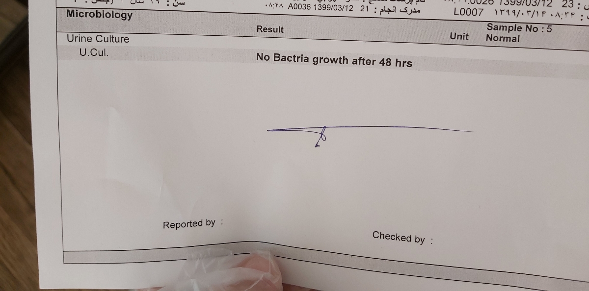 تفسیر ازمایش کشت ادرار و سونو