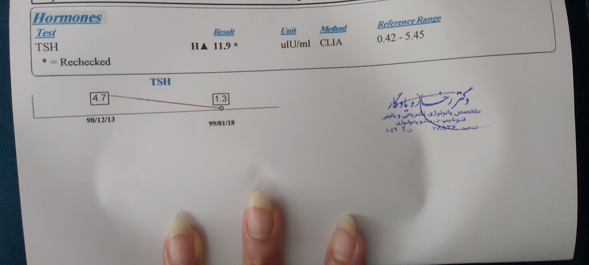 تیروییدم تو هفته ۲۰ بارداری به صورت غیر عادی از حالت نرمال در اومده