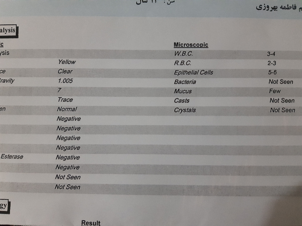 آزمایش عفونت ادرار بارداری