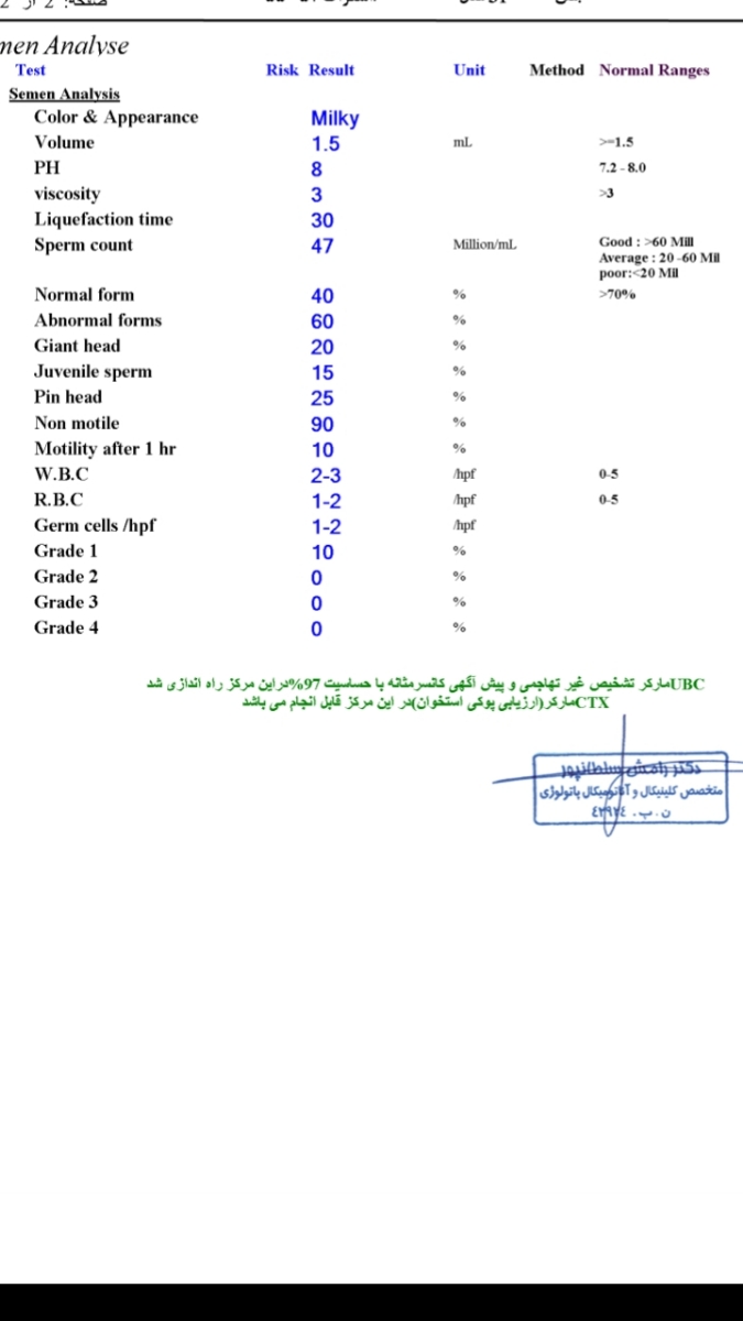 تفسیر ازمایش و بارداری