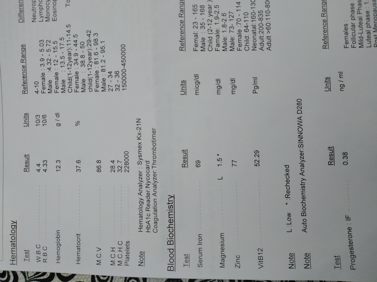 جواب آزمایش و هورمون های بدن و تنبلی تخمدان