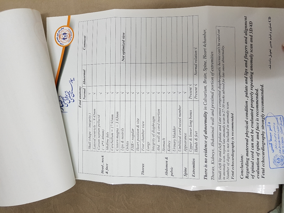 آنومالی پسرم رو تفسیر کنید لطفا