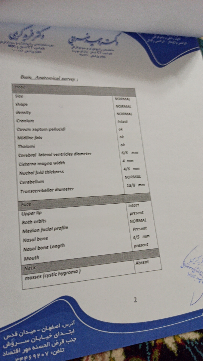 تفسیر غربالگری دوم ببینید
