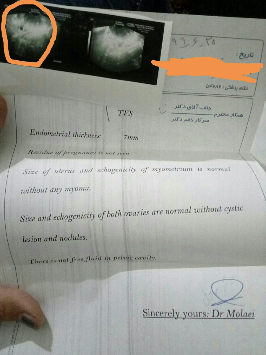 تفسیر سونوگرافی داخلی از رحم