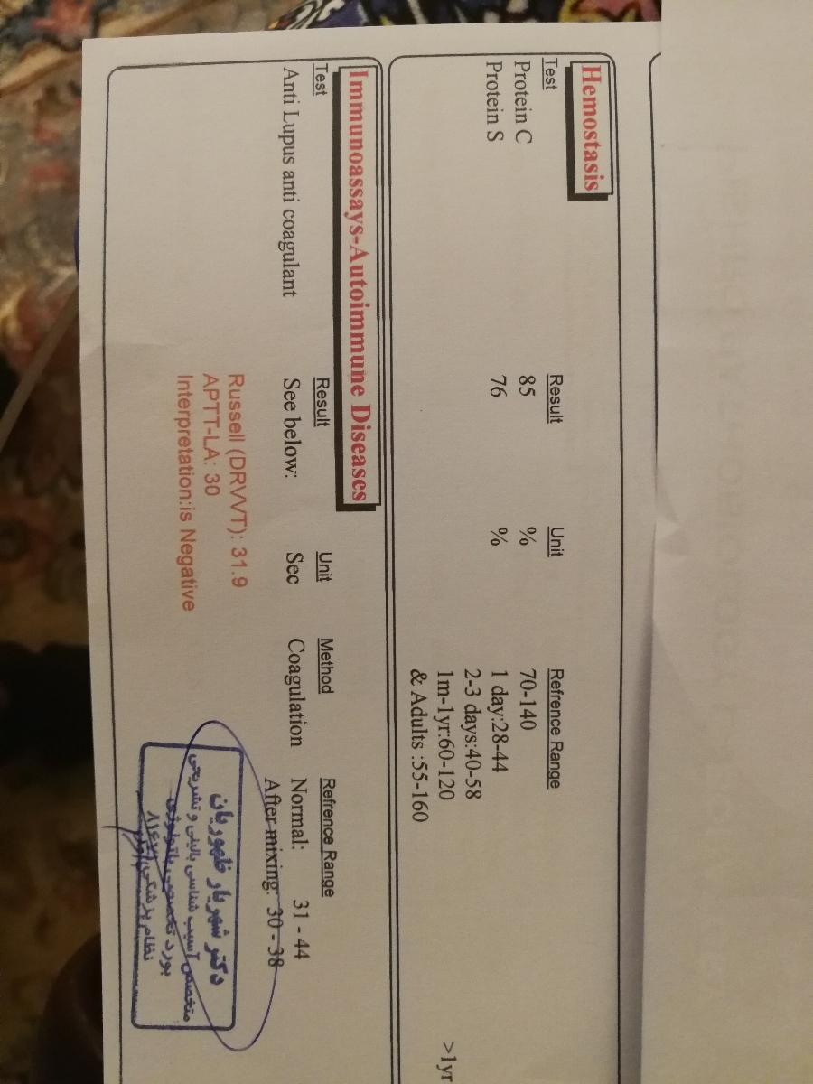 تفسیر جواب آزمایش خون