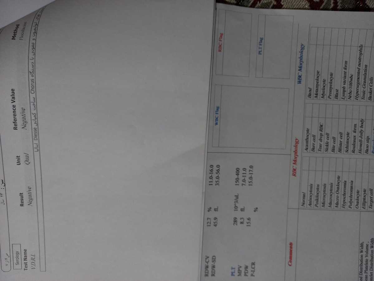 جواب ازمایشم چطور هست