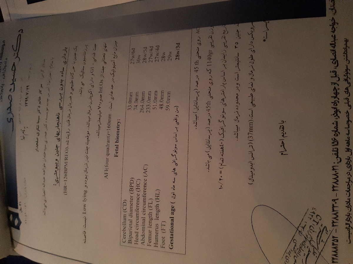 سونوی رشد جنین هفته ۲۹ سونوی رشد جنین هفته ۲۹
