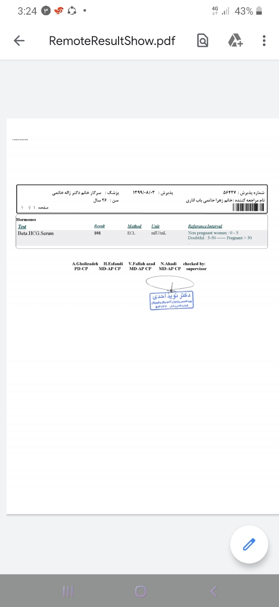 بیاین روزتونو بسازم..جواب ازمایش
