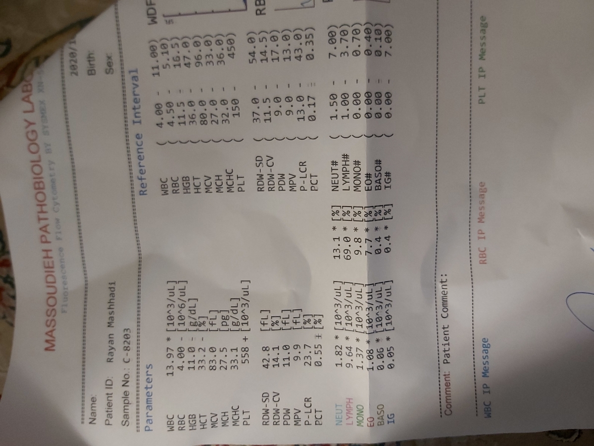 تفسیر ازمایش نوزاده نارس