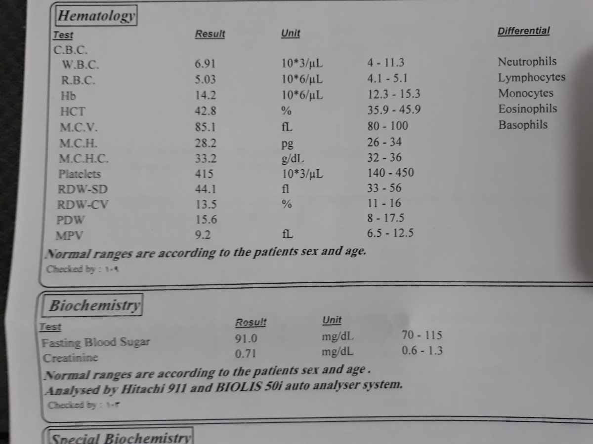 سلام میشه لطف کنید آزمایش منو تفسیر کنید