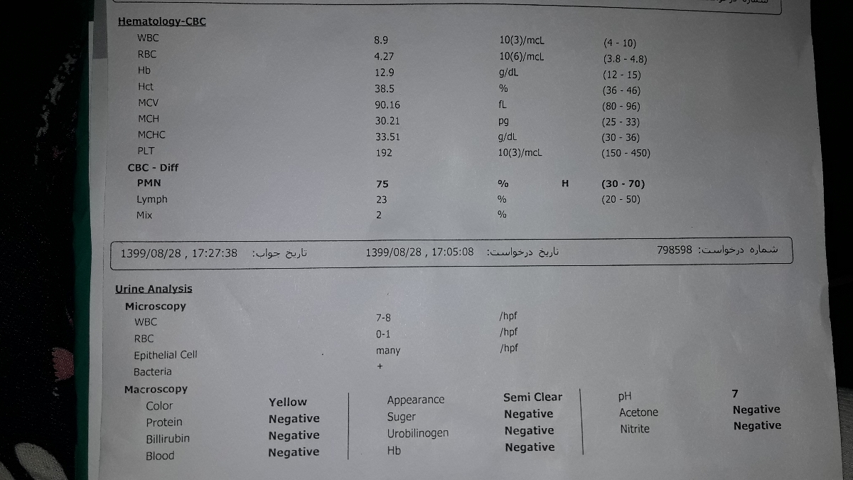 نتیجه ازمایش در ۳۸ هفته نتیجه ازمایش در ۳۸ هفته