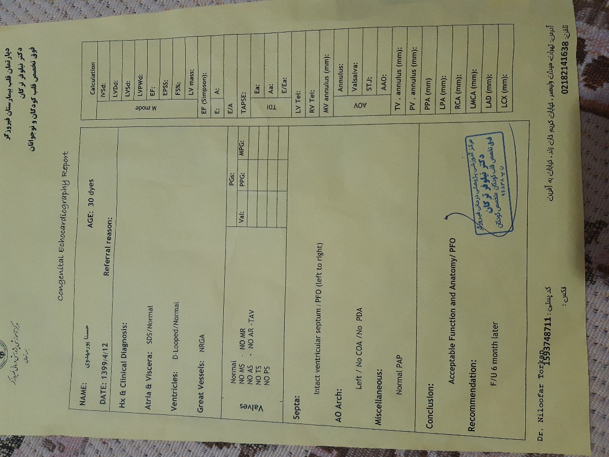 ضربه خوردن به سر / اکوی قلب