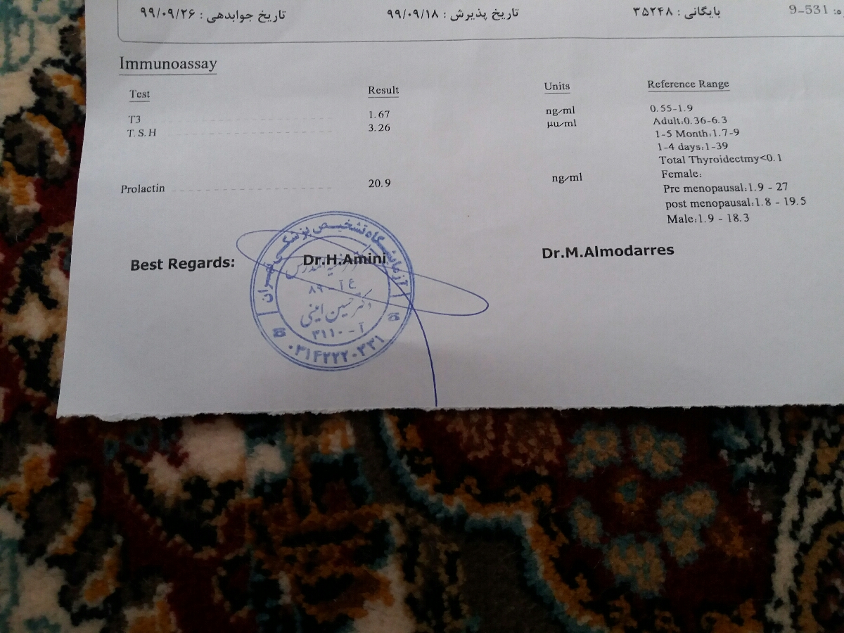 هرکه بلده آزمایشم را تفسیر کنه